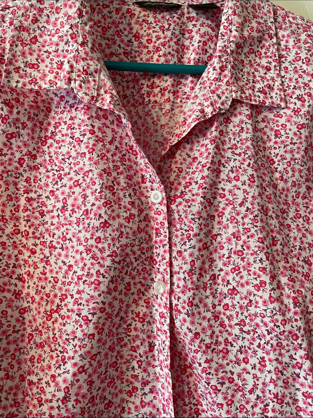 Eddie Bauer Pink and White Floral Button-Down Shirt - Picture 7 of 12
